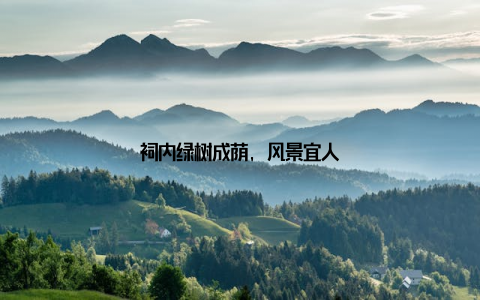 祠内绿树成荫, 风景宜人