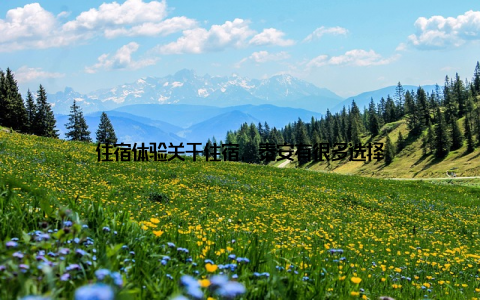 住宿体验关于住宿, 泰安有很多选择