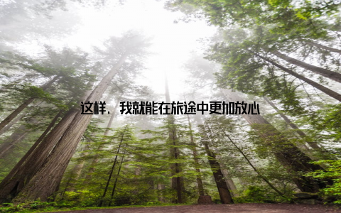 这样, 我就能在旅途中更加放心