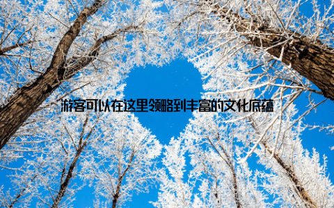 游客可以在这里领略到丰富的文化底蕴