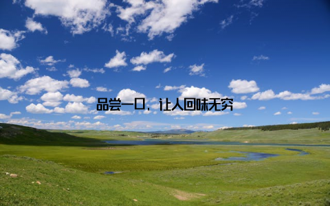 品尝一口, 让人回味无穷