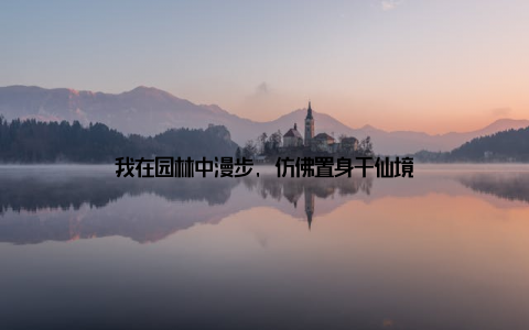 我在园林中漫步, 仿佛置身于仙境